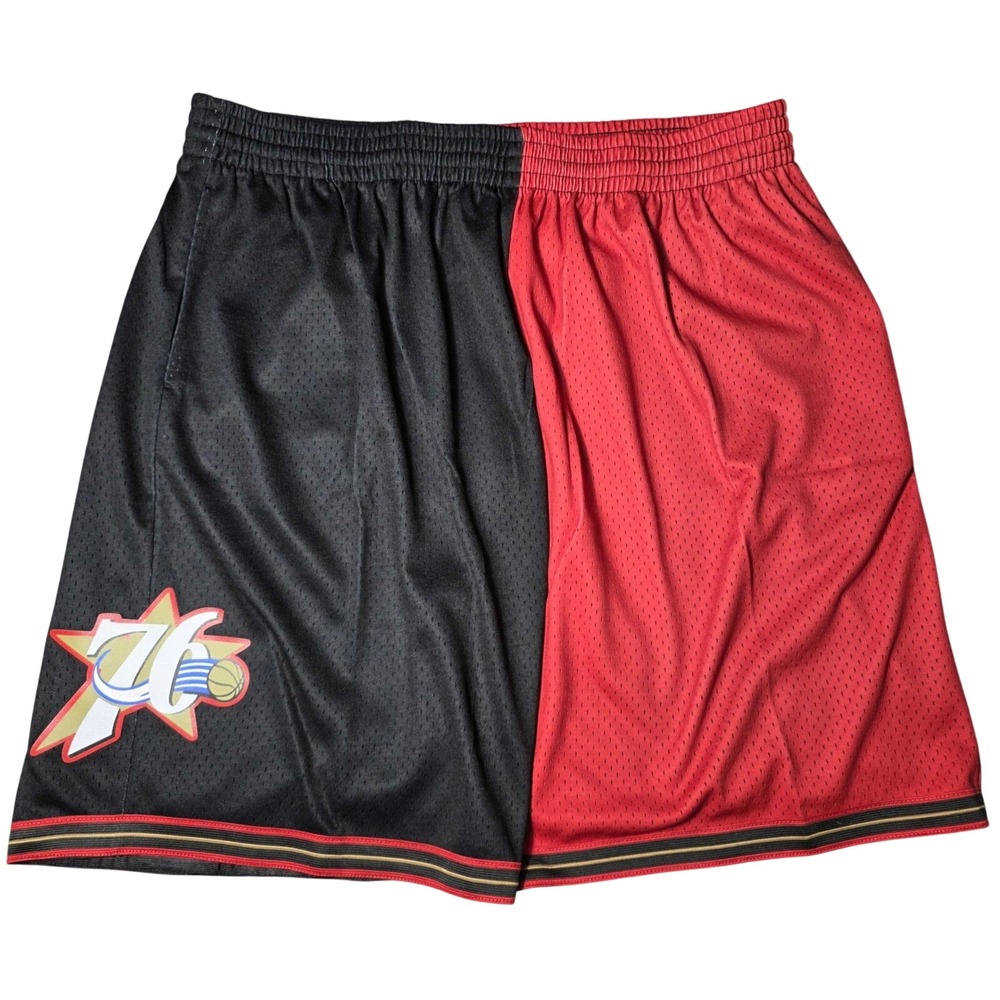 Mitchell & Ness 76ers Big Tall Hardwood Classics Split Swingman Shorts‎ 3XLB NWT